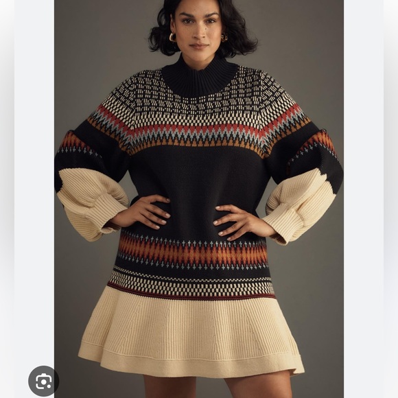 Anthropologie Sweaters - Anthropologie Bubble-Sleeve Turtleneck Sweater